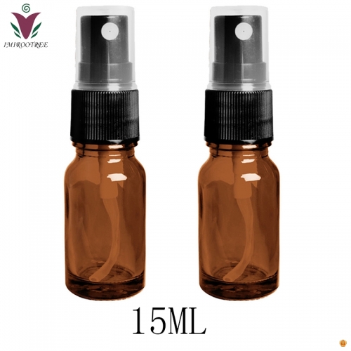 15ml Amber Glass Essential Oil Spray Bottles Mist Sprayer Containers Tool