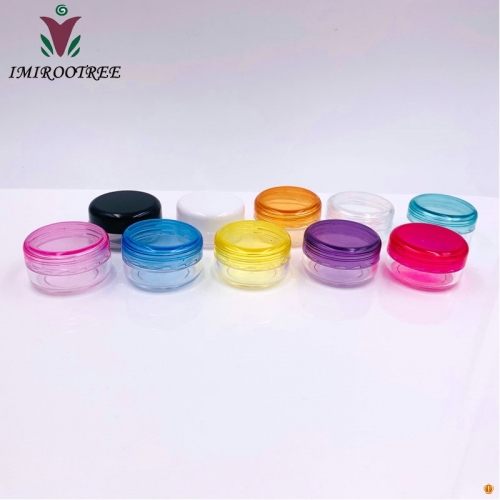 10pcs/lot 3g Round Empty Cosmetic Container,Small Sample Nail Art Canister,Eyeshadow Cream Jar
