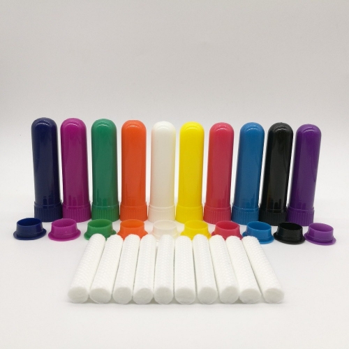200 sets/lot Plastic Blank Nasal Inhaler sticks, Essential Oil inhaler with high quality cotton wicks