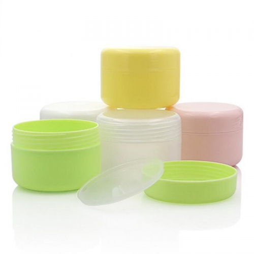 20pcs/lot 10g plastic colored small cosmetic cream jar empty refillable mini container for eye cream