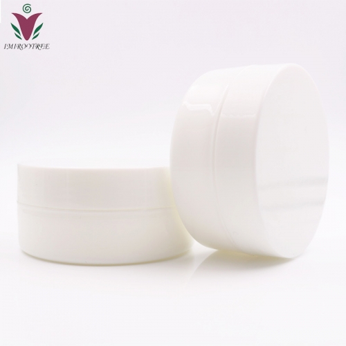Free shipping 120pcs/lot 5g PP White cosmetic container for eye cream, plastic empty cream jar with hollow bottom