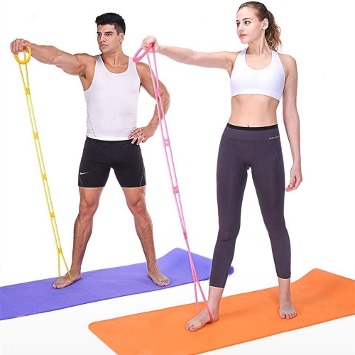 7 Holes Silicone Yoga Resistance Band Fitness Pull Rope Body Training Tools Gym Fitness Equipment