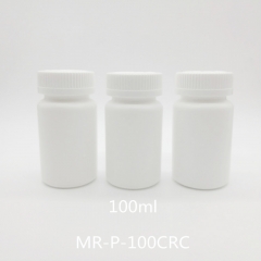 Free shipping 50pcs/lot 100ml 100cc HDPE Capsule bottle,Plastic empty pharmaceutical Pill bottle container with CRC Cap