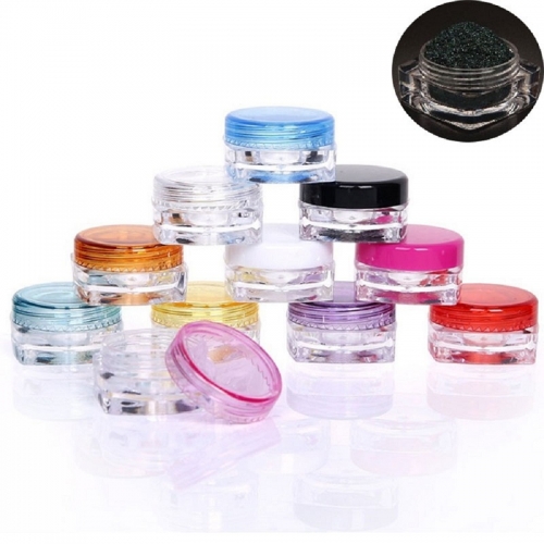100pcs/lot 3g square cream jar,  plastic empty cosmetic jar for eye cream