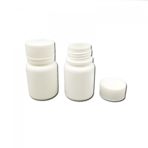 Free shipping 20pcs/lot 15ml HDPE white Plastic Empty refillable Pharmaceutical pill bottle container for medical use