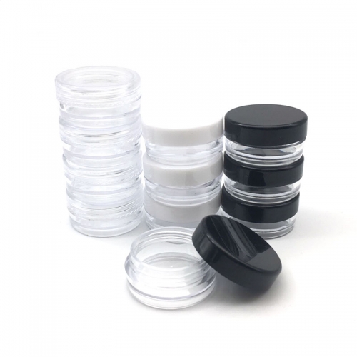 10pcs/lot 30g PS plastic clear jar,  empty cosmetic container with screw cap