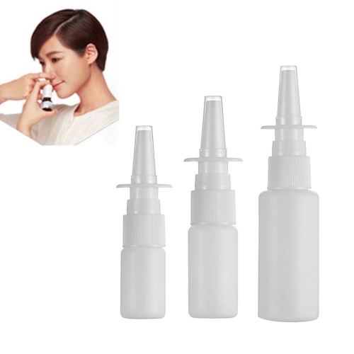 50sets/lot 30ml HDPE white Nasal Spray bottle, empty plastic refillable bottle for medical use