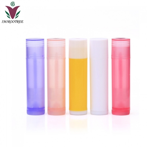 300pcs/lot 5ml cosmetic packaging plastic lip gloss containers, empty lip gloss tubes with 6 mixed colors