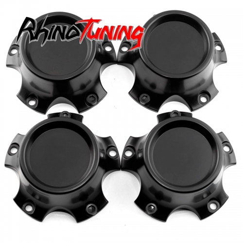 4pcs 107mm 4 3/16in Wheel Center Caps Matte Black