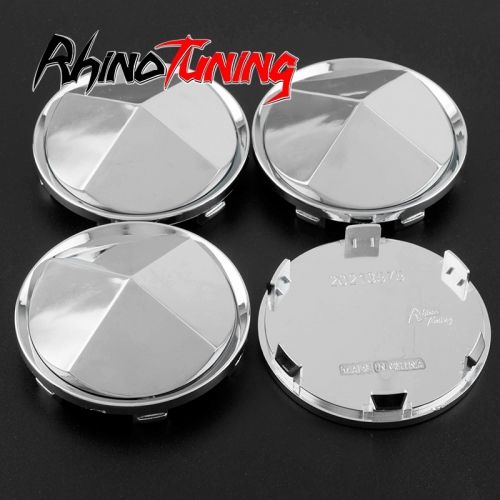 4pcs Saturn Vauxhall Opel 64mm 2 1/2in Wheel Center Caps #93358015 Silver Base