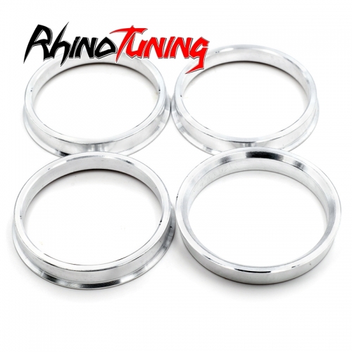 4pcs 64mm 2 1/2in Reducing Ring Aluminum Alloy Auto Parts Silver