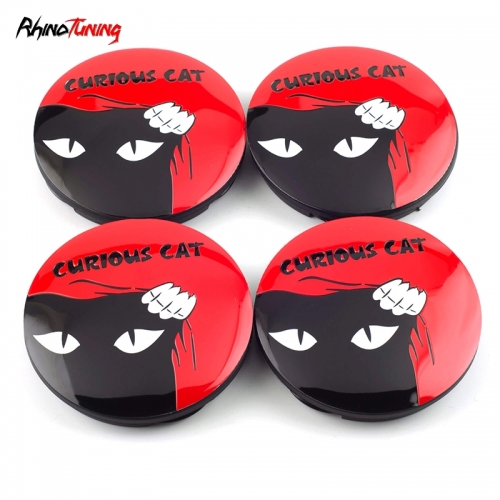 4pcs O.Z Curious Cat 62mm 2 7/16in Wheel Center Caps #M595