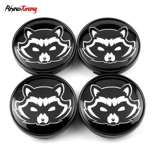 4pcs Subaru Audi Citroen Rocket Racoon 61mm 2 3/8in Wheel Center Caps #28821SA090