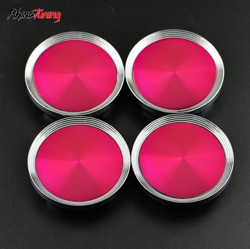 4pcs Volkswagen 66mm 2 19/32in Wheel Center Caps #3B7601171 Pink