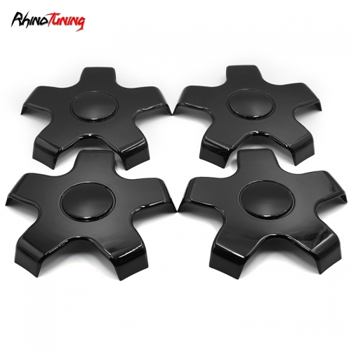 4pcs Tesla Model3 167mm 6 9/16in Wheel Center Caps Bright Black