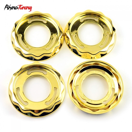 4pcs BBS 101mm 3 31/32in Wheel Center Cap Parts #09.24.383 Chrome Gold