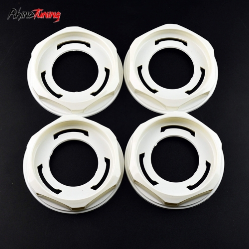 4pcs BBS 102mm 4in Wheel Center Caps #09.24.206 Bright White