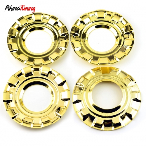 4pcs BBS 163mm 6 13/32in Hub Cover Ring #09.24.187 Gold