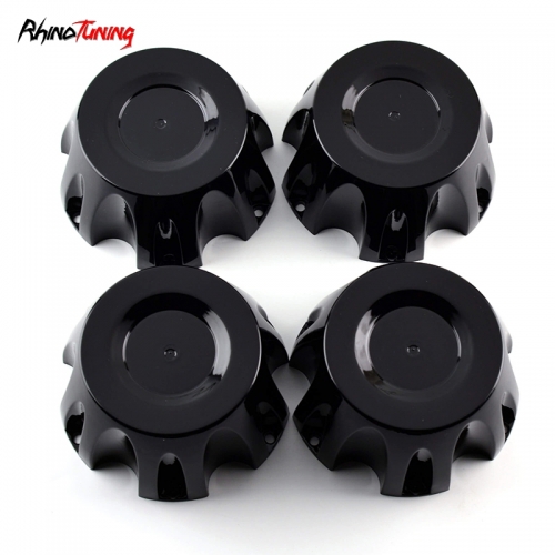 4pcs 137mm 5 3/8in Wheel Center Caps Bright Black