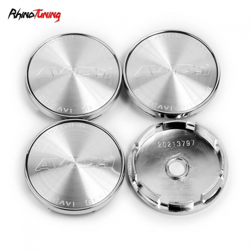 4pcs AVID.1 61mm 2 3/8in Wheel Center Caps #28821VA000 Silver