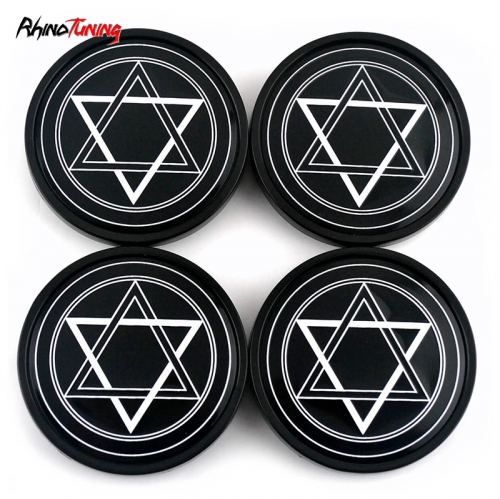 4pcs HRE Hexagram 63mm 2 15/32in Wheel Center Caps