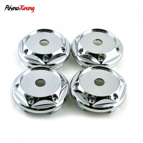 4pcs 67mm 2 5/8in Wheel Center Caps #BC-683 Silver