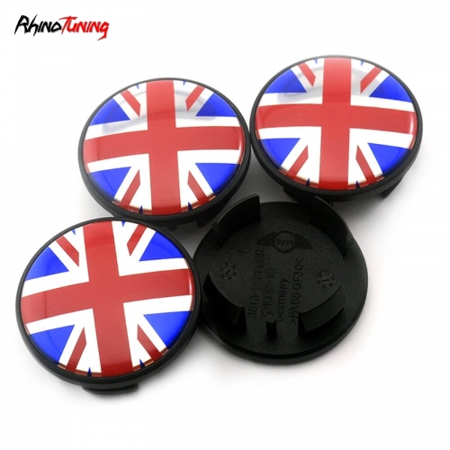 4pcs MINI Union Jack 55mm 2 5/32in Wheel Center Caps #3613 1171069