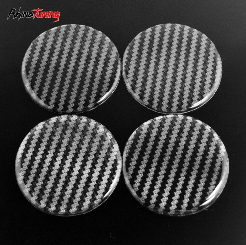 4pcs Black Grey Stripe 60mm 2 11/32in Wheel Center Sticker Clear Resin