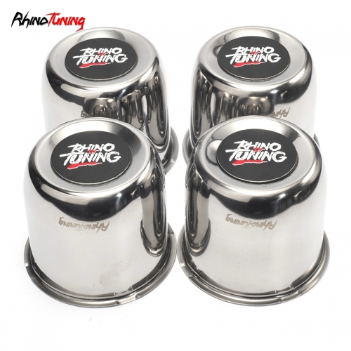 83mm 3.27in Push Through Center Cap Stainless Steel Chrome Available Rhino Tuning Label