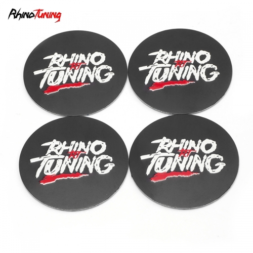 4pcs RHINO TUNING 45mm 1 25/32in Center Cap Stickers Aluminum