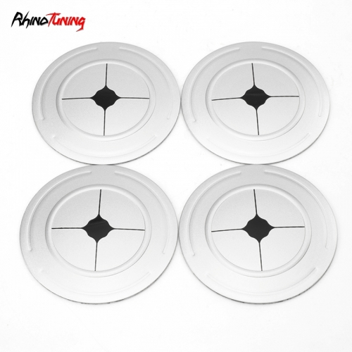 4pcs DIY 64.5mm 2 17/32in Wheel Center Sticker Aluminum