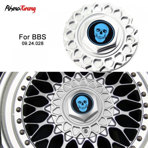 #09.24.028 ＆ #09.24.004 Skull Badge BBS Replica Wheel Center Caps 168mm (6.61in)