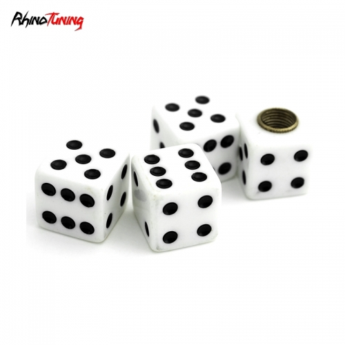 4pcs (1set) Dice Tyre Valve Dust Caps