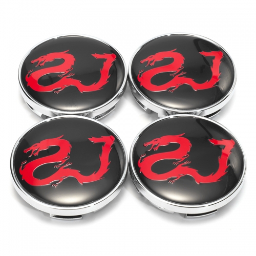 Gragon Emblem Snap-On Subaru Audi Wheel Center Caps For Rims 61mm (2.40in)