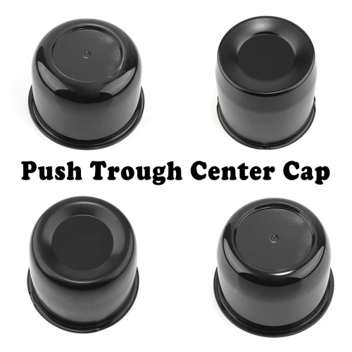 Push Through Center Caps For 3.03" /3.25" /3.31" /5.12" Trailer Rim Center Bore Black
