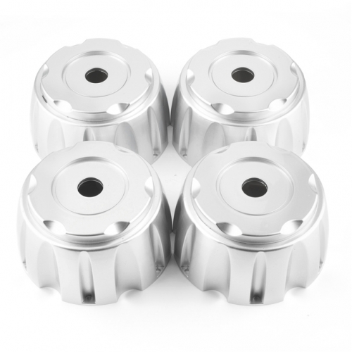 RhinoTuning 4Pcs 111mm 4 11/32in Silver Wheel Center Caps Replacement