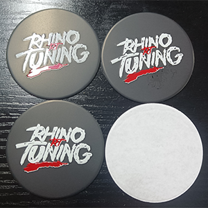 Aluminum Push Through Center Caps rhinotuning sticker