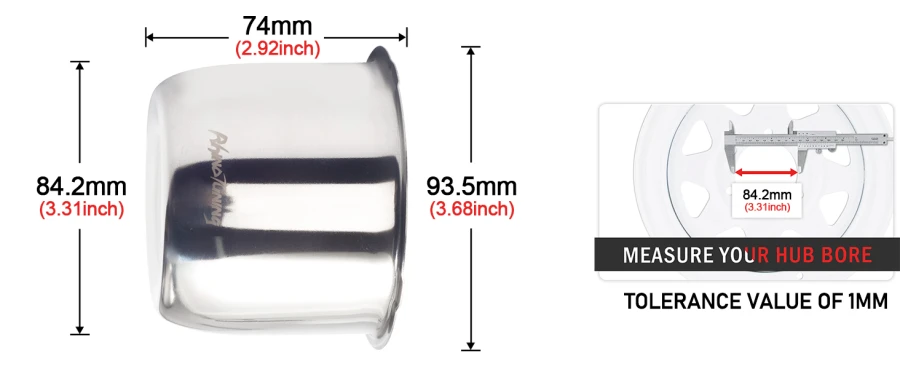 3.31in Push Through Center Caps