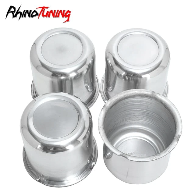 3.19in Weld Racing 5 Lug Mirror Polished Push Through Center Caps Aluminum