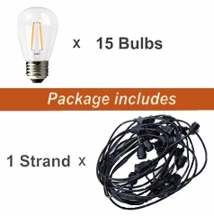 120V 2W 48Feet 18AWG Suspended LED String Lights