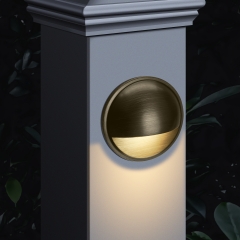 Brass integrated LED deck light