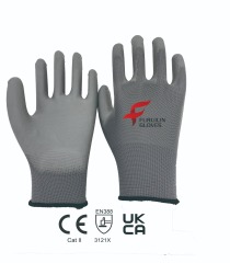13 gauge grey polyester with grey PU palm coating