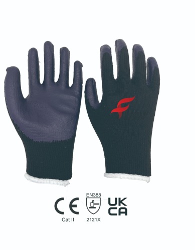 10 gauge cotton liner with latex smooth palm coating