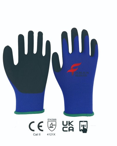 15 gauge nylon+spandex with nitrile sandy palm coating