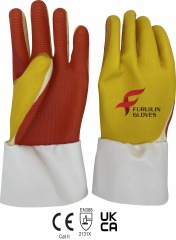 10 gauge Recycled cotton liner with laminated latex gloves