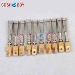 10pcs*D3mm Metal Clevis with Solid Shaft M3xL21mm for Nitro Airplanes and Electric Airplanes