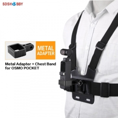 Sunnylife Chest Band Wearing Belt Strap Aluminum Alloy Adapter Mount for POCKET 2/OSMO POCKET/GOPRO