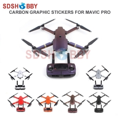 Waterproof Carbon Graphic Stickers Skin Decals Wrap Drone Body/ Remote Controller/ Battery/ Arm Stickers for DJI MAVIC PRO