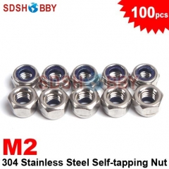 100pcs* M2 Stainless Steel 304 Locknut/ Self-tapping Nut