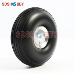 2.5" RC Airplane PU wheel with CNC Aluminum Hub (D63.5 x H24 x 4mm)